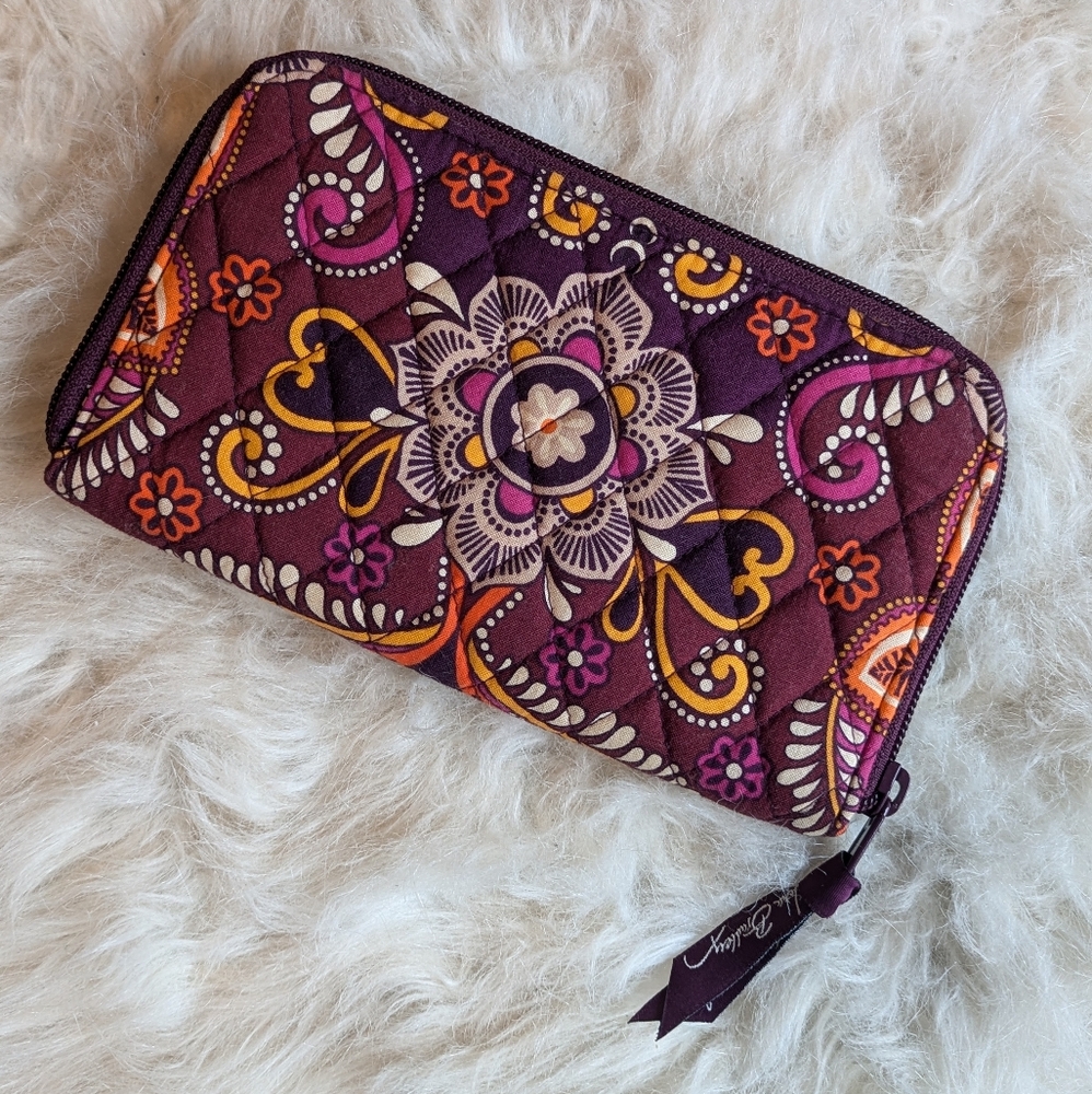 Vera Bradley Safari Sunset Zip Around Wallet
